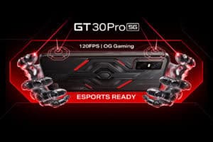 Infinix GT 30 Pro 5G back panel with an esports-ready design and 120FPS gaming feature.