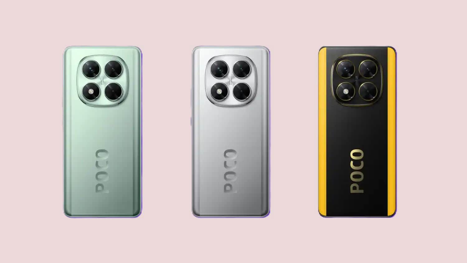 Poco X7 5G comes with these Glacier Green, Cosmic Silver, and Poco Yellow colors