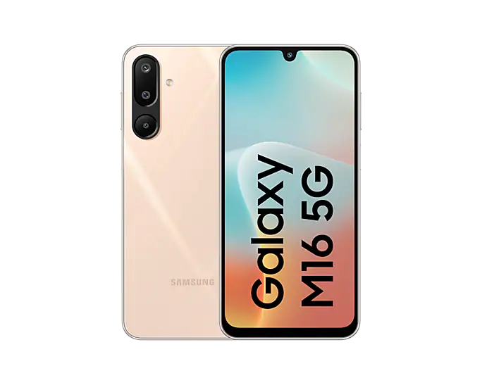 Best Smartphones Under Rs 15,000 in India – Samsung Galaxy M16 in Blush pink