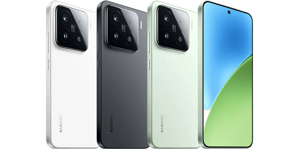 The Xiaomi is available in three color options, including Ice Black, White, and Green.